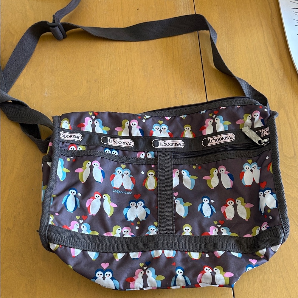 Lesportsac Multicolor Penguin Print Crossbody Bag